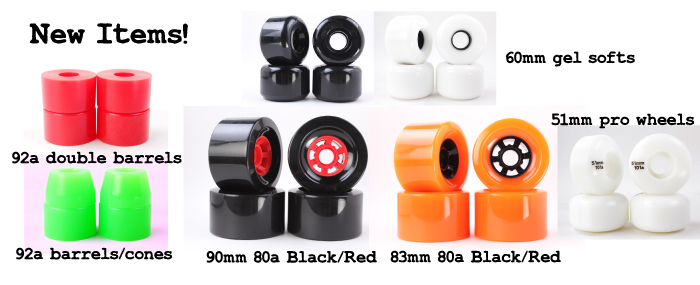 New wholesale bushings and longboard wheels