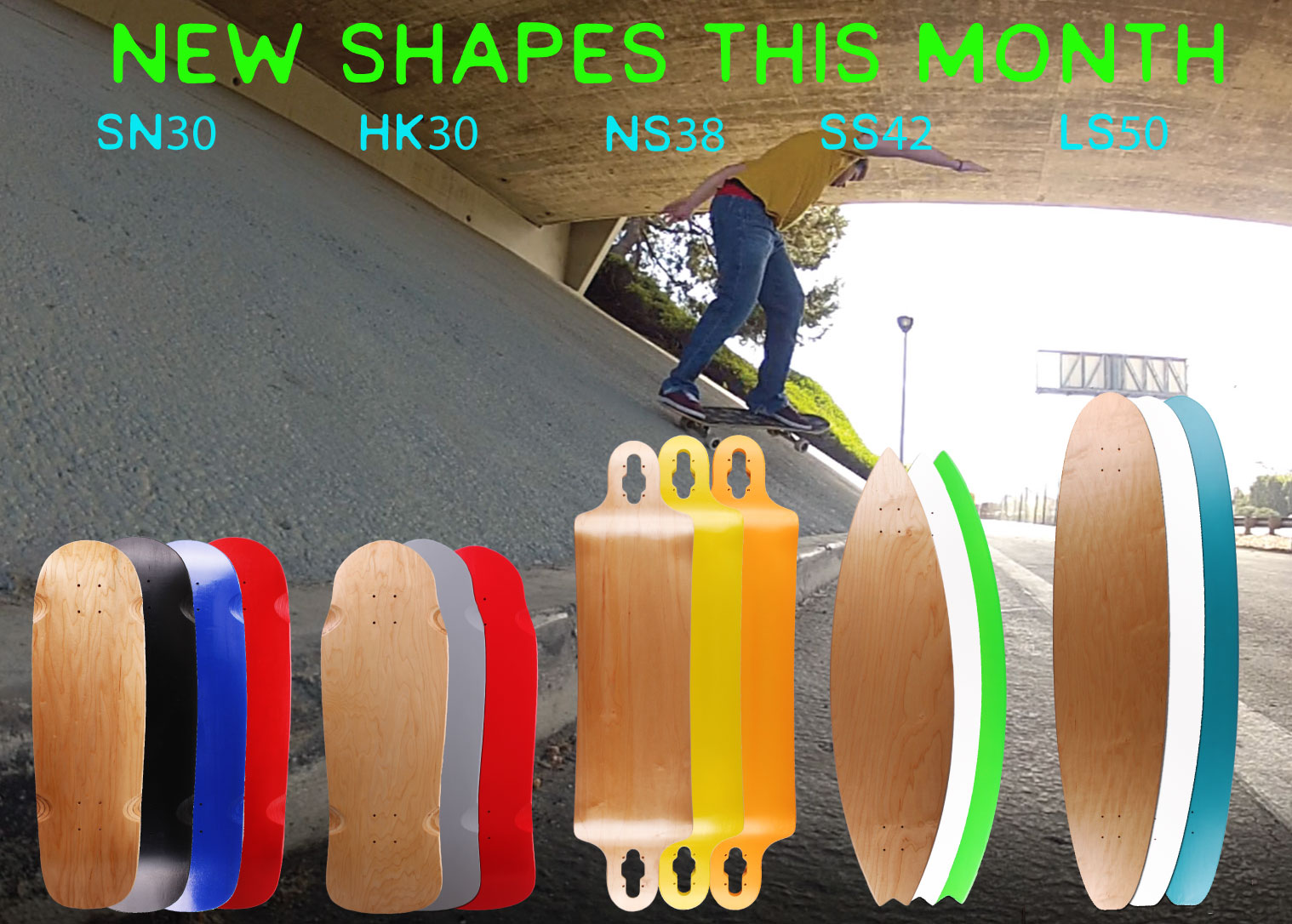 New Old School And Longboard Shapes 